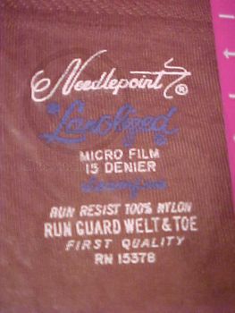 Needlepoint echte alte US Nylonstrümpfe US 11 M