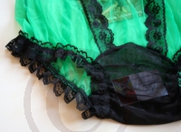 Sissi Style Nylonhöschen Grün-Schwarz 3XL