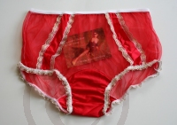 Rotes Sexy Retro Style Nylon Höschen XL