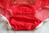 Rotes Sexy Retro Style Nylon Höschen XL