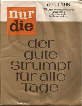 Nur Die Vintage Brown Stockings Nylons Size 10 XL