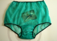 Vintage Retro Style Green Sheer Nylon Panty