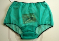 Vintage Retro Style Green Sheer Nylon Panty