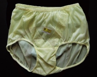 50/60er Nylon Panty PIN UP Yellow 100% Nylon XL