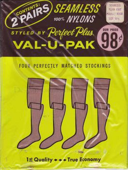 Perfect Plus Vintage US Nylonstrümpfe 2 Paar Nylons 10,5