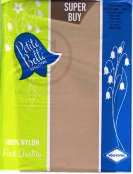 Petite Belle braune Nahtlose US Nylons Größe 10,5
