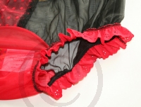 Pin-Up Style Sheer Black Nylon Panty Large