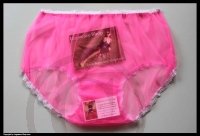 Sheer Vintage Style Pink Glo Nylon Panty Brief