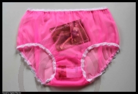 Sheer Vintage Style Pink Glo Nylon Panty Brief