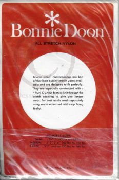 Retro Panty Hose Black Medium Bonnie Doon