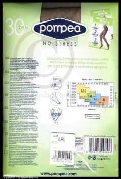 Pompea support Pantyhose Tights Nylons 30 Den