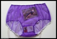 Sheer Vintage Style Purple Rain Nylon Panty Brief