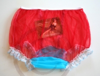 Reizvolles Pin Up Style Nylonhöschen Rot XL