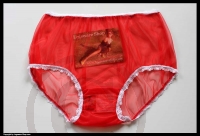 Sheer Vintage Style Red Devil Nylon Panty Brief