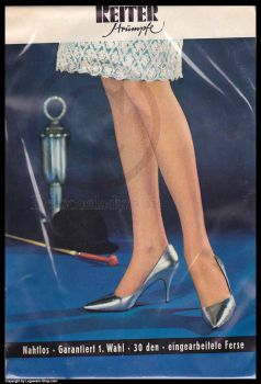 Reiter 154 old Seamless Stockings Nylons 9 XL