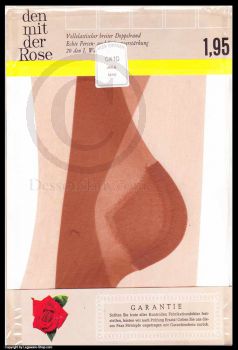 Den mit der Rose alte Damenstrümpfe Nylons 10 Lang