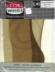 Rot Weiss Seamed Nylon Stockings Sz 9