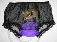 Black Sheer Pin Up Rockabilly Nylon Panty