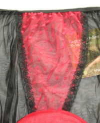 Pin-Up Style Sheer Black Nylon Panty Large