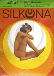 Silkona alte Feinstrumpfhose Grün Gr. 40-42