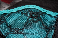 Sexy transparenter schwarzer Spitzen Damenslip
