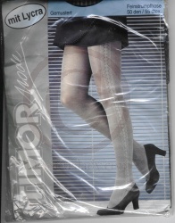 50 Den Muster Deckstrumpfhose mit Lycra 42-44