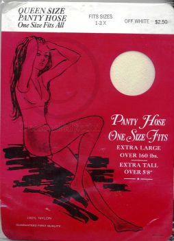 Vintage Nylon Pantyhose Queen Size