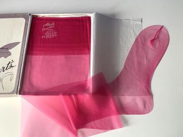 Albert's Vintage Nylonstrümpfe Pink Barefoot Nylons US 10 M