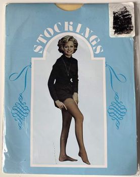 Gelbe Vintage Strümpfe Größe 9,5-10 Sandalfoot