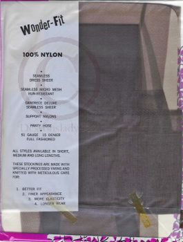Wonder Fit Vintage US Nylon Stockings Nylons 11 M