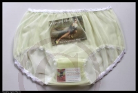 Sheer Vintage Style Yellow Submarine Nylon Panty Brief
