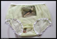 Sheer Vintage Style Yellow Submarine Nylon Panty Brief
