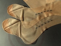 Zebra Parisian echte alte Nylons mit Design