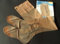 Zebra Parisian echte alte Nylons mit Design