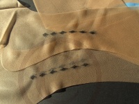 Zebra Parisian echte alte Nylons mit Design