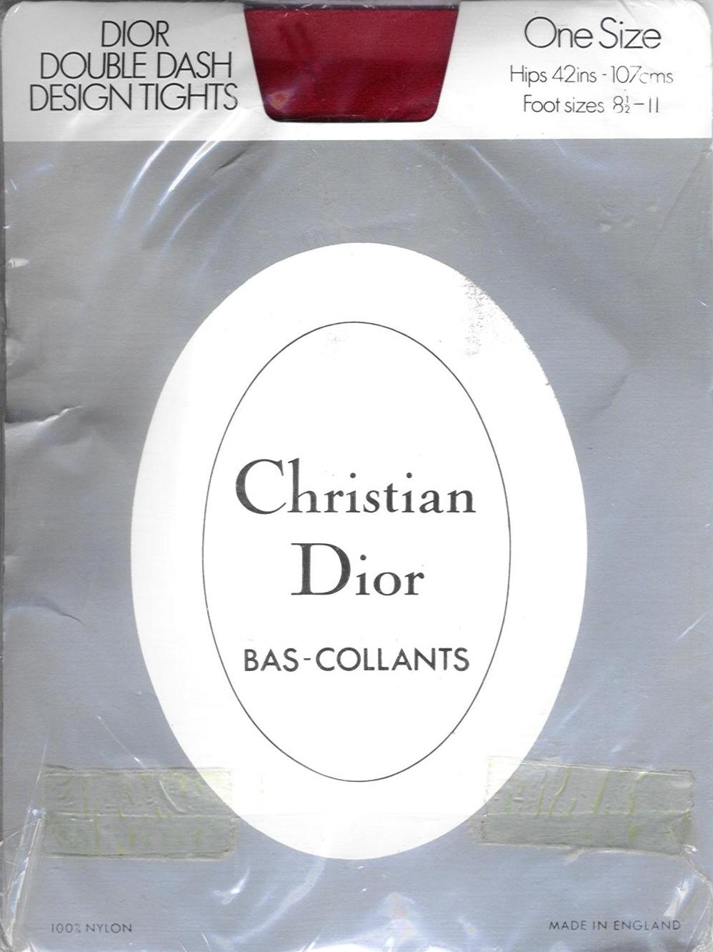 Christian Dior Red Design Nylon Tights One Size - Legsware-Shop