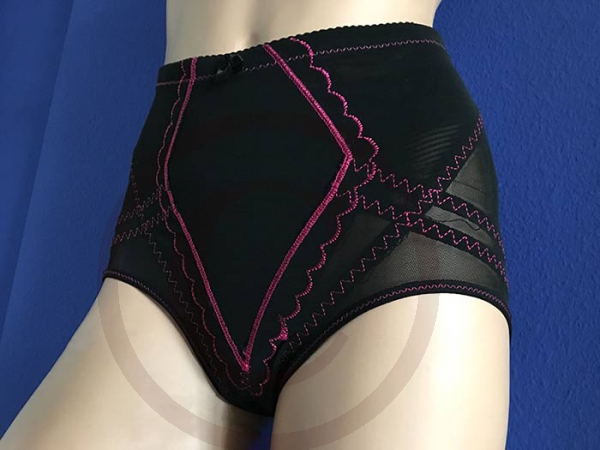 Retro Style Rago Type Dekor Höschen schwarz