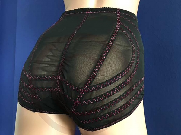 Retro Style Rago Type Dekor Höschen schwarz