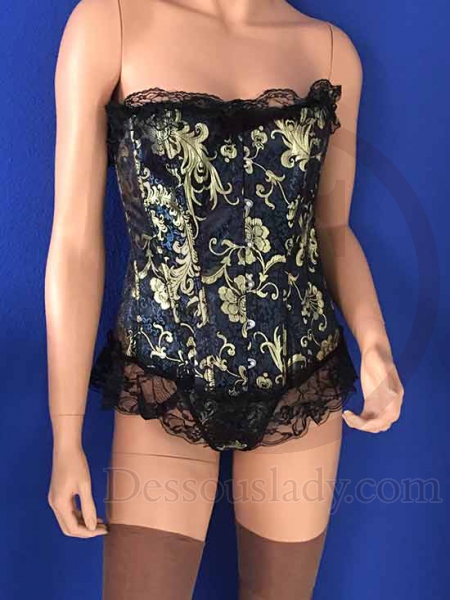 Vollbrust Korsett Corsage Satin mit String