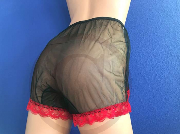 50/60er Nylon Style Panty PIN UP Höschen Schwarz