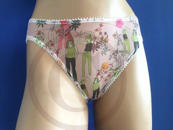 Soft Sheer Pink Design Panties Brief