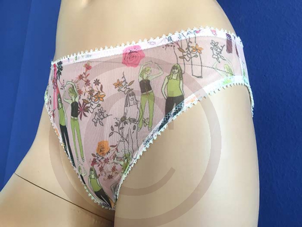 Soft Sheer Pink Design Panties Brief