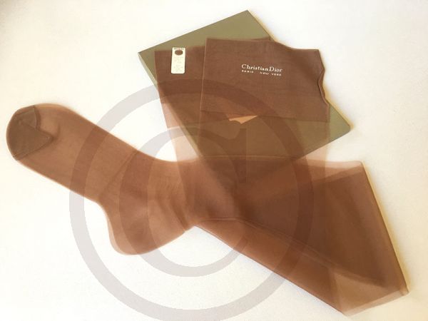 Dior Luxus Diorella Vintage US Nylonstrümpfe RT Nylons 10,5