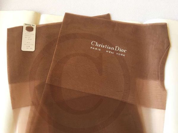 Dior Luxus Diorella Vintage US Nylonstrümpfe RT Nylons 10,5