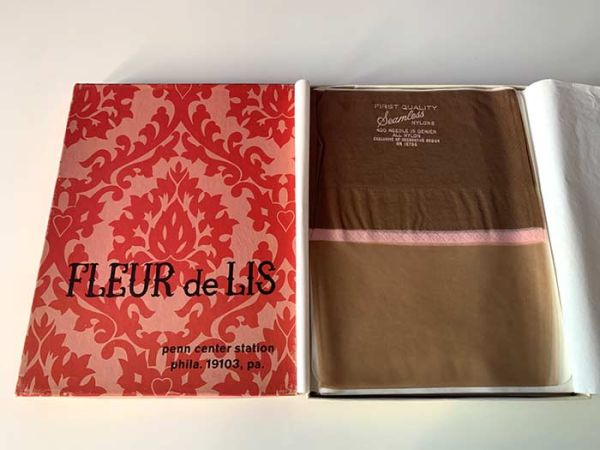 Vintage RHT US Nylonstrümpfe mit pink Streifen Nylons 10 M