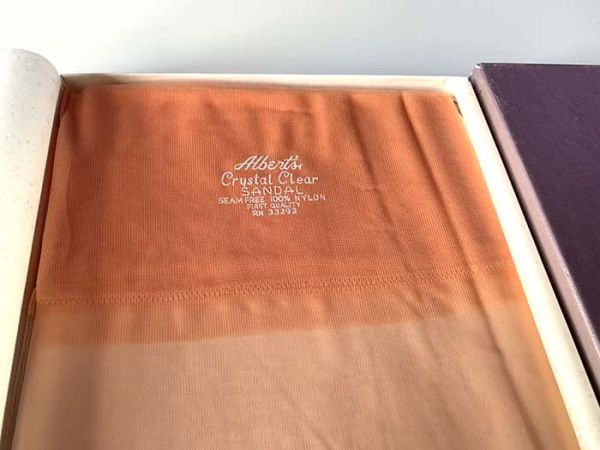 Alberts Crystal Clear Vintage US Nylonstrümpfe Orange 9 L