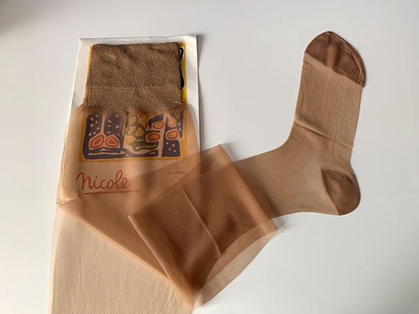 Nicole braune RHT Nylonstrümpfe 92 cm Nylons 10 XXL