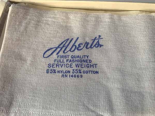Albert's Vintage US Nahtnylonstrümpfe Nylons weiss 9 M