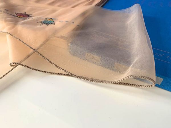 Veitel handbemalte Schmetterlinge Vintage Nylonstrümpfe US 10,5 M
