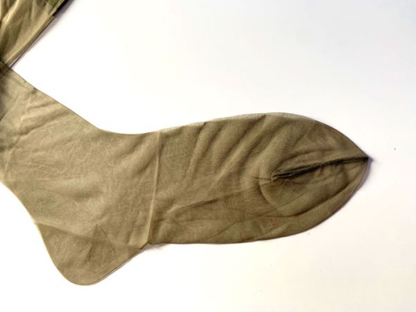 Dior Sandalfoot Vintage Nylonstrümpfe Olive Nylons US 10 M